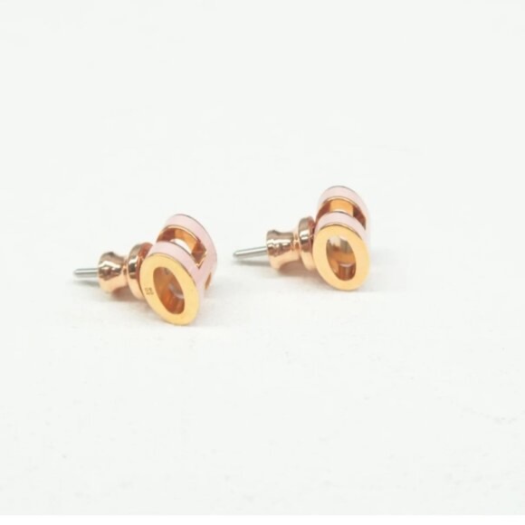 100% Hermes Pop H Mini Enamel Stud Earrings - Picture 11 of 11